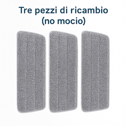 Mocio spray con panno in microfibra sostituibile