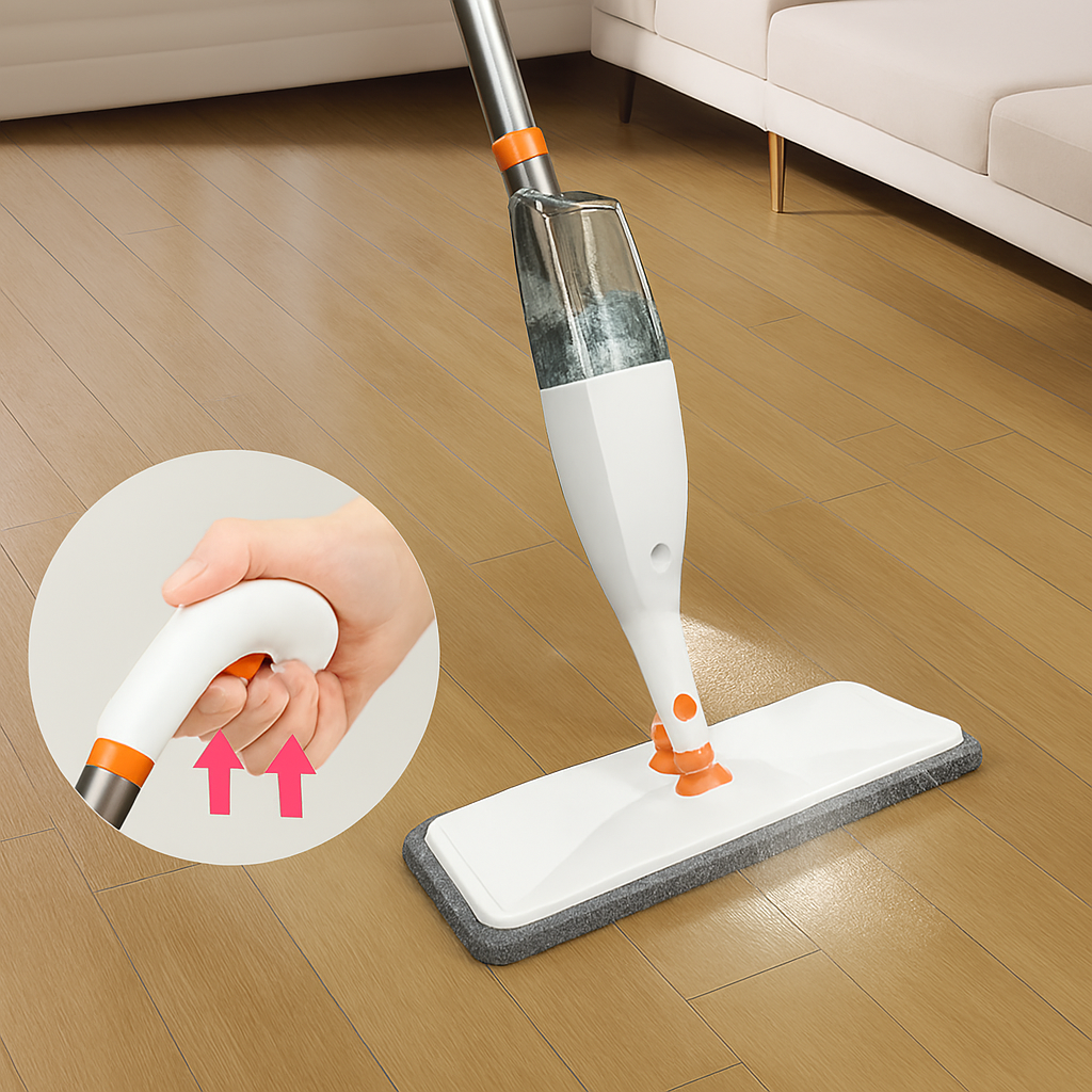 Mocio spray con panno in microfibra sostituibile