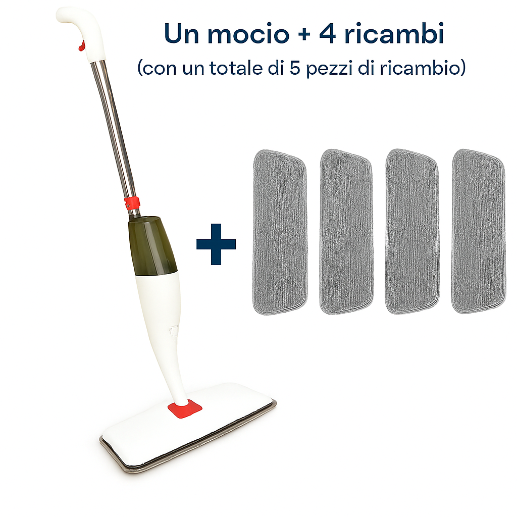 Mocio spray con panno in microfibra sostituibile