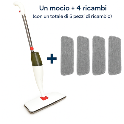 Mocio spray con panno in microfibra sostituibile