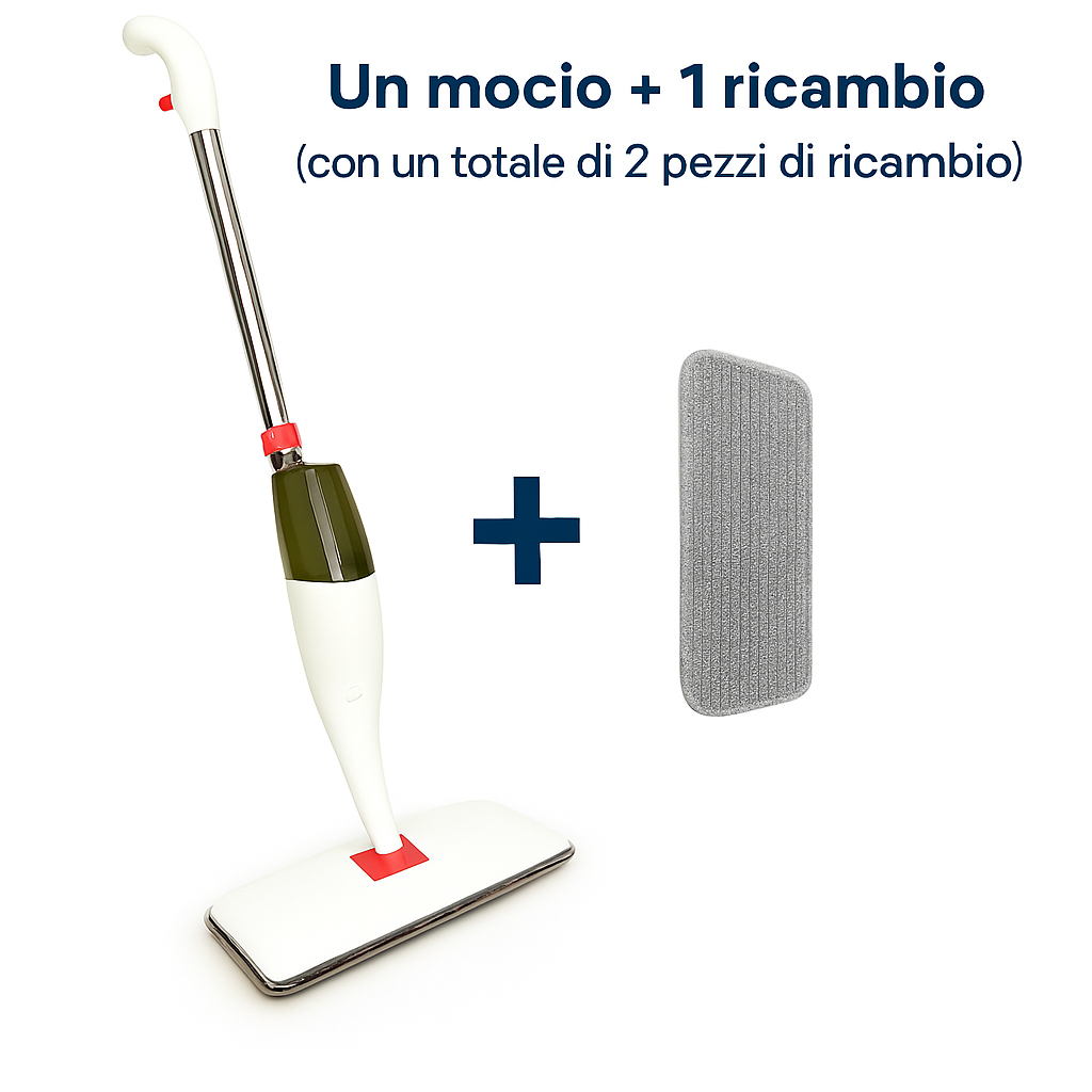 Mocio spray con panno in microfibra sostituibile