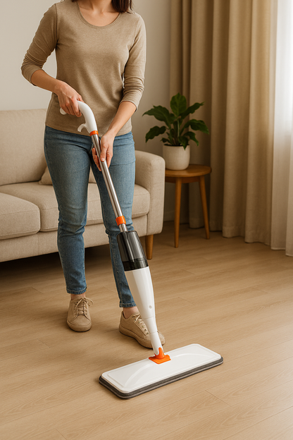 Mocio spray con panno in microfibra sostituibile